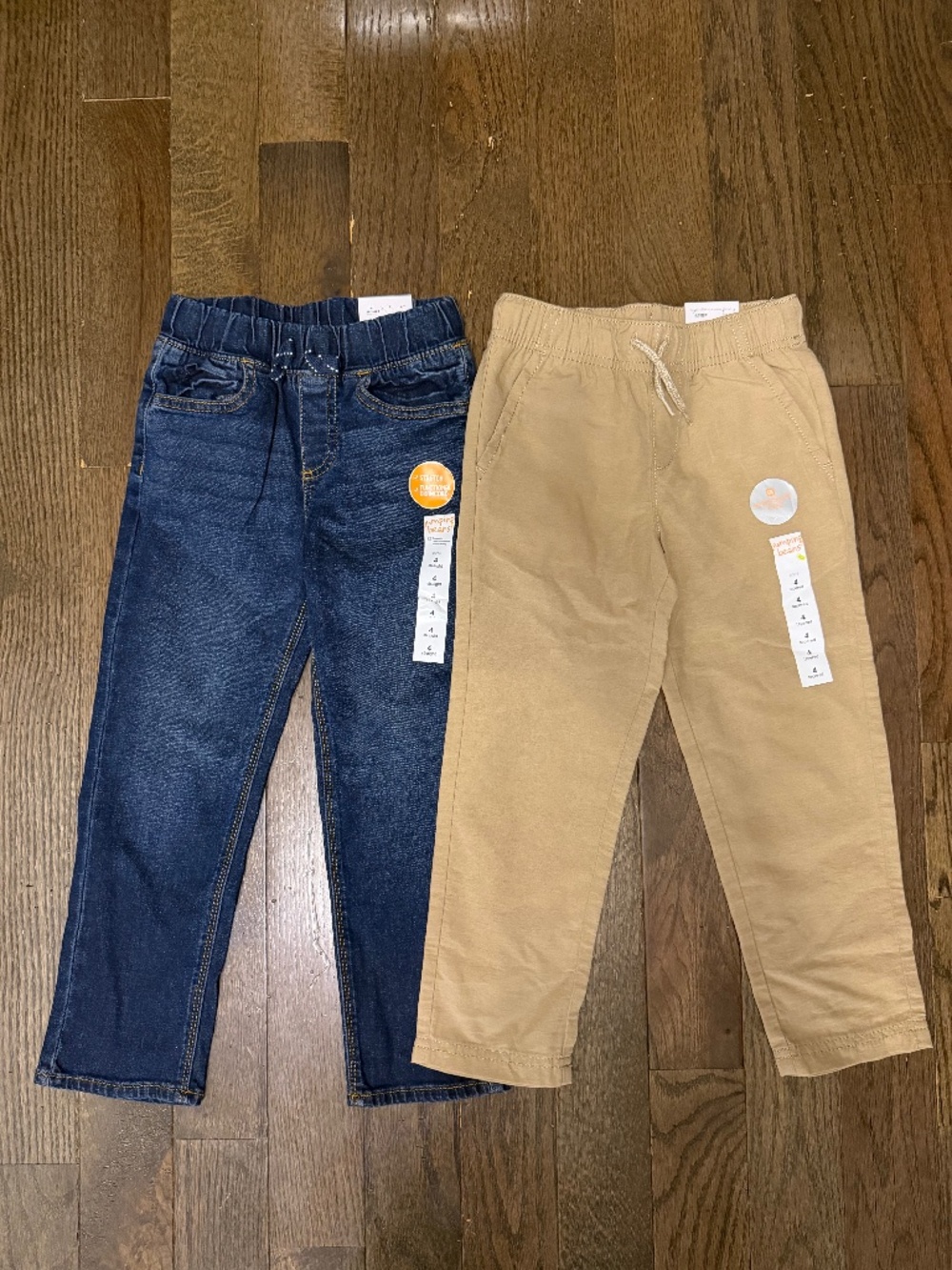 NWT - Boys Jumping Beans Elastic Waistband Chino & Denim Pants - Bundle - 4T